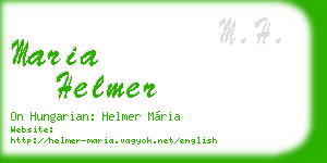 maria helmer business card